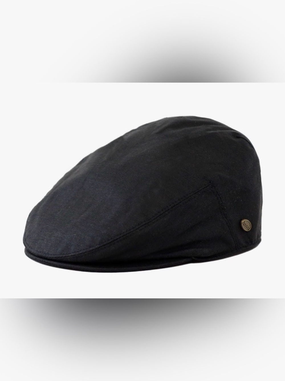 Epoch Hat Company Black Six-Panel Linen Ivy Newsboy/Cabbie Cap NWT, L/XL